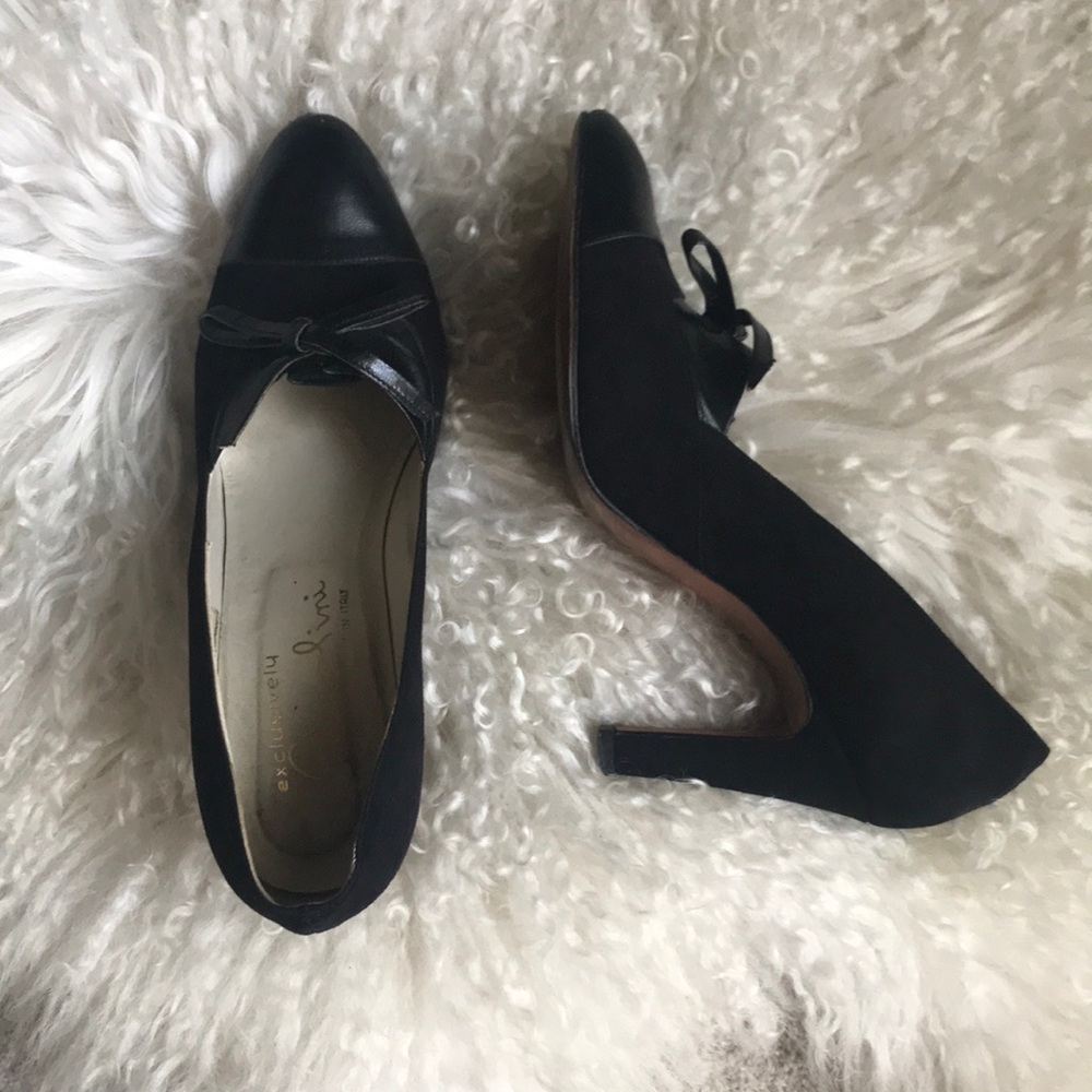 Vintage suede and leather heels - Picture 14 of 15